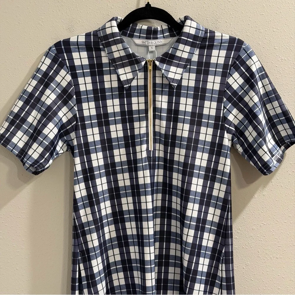 Smith & Quinn NWT Size Small Mariners Plaid Ottolie Mini Shift Dress Preppy - Picture 7 of 7